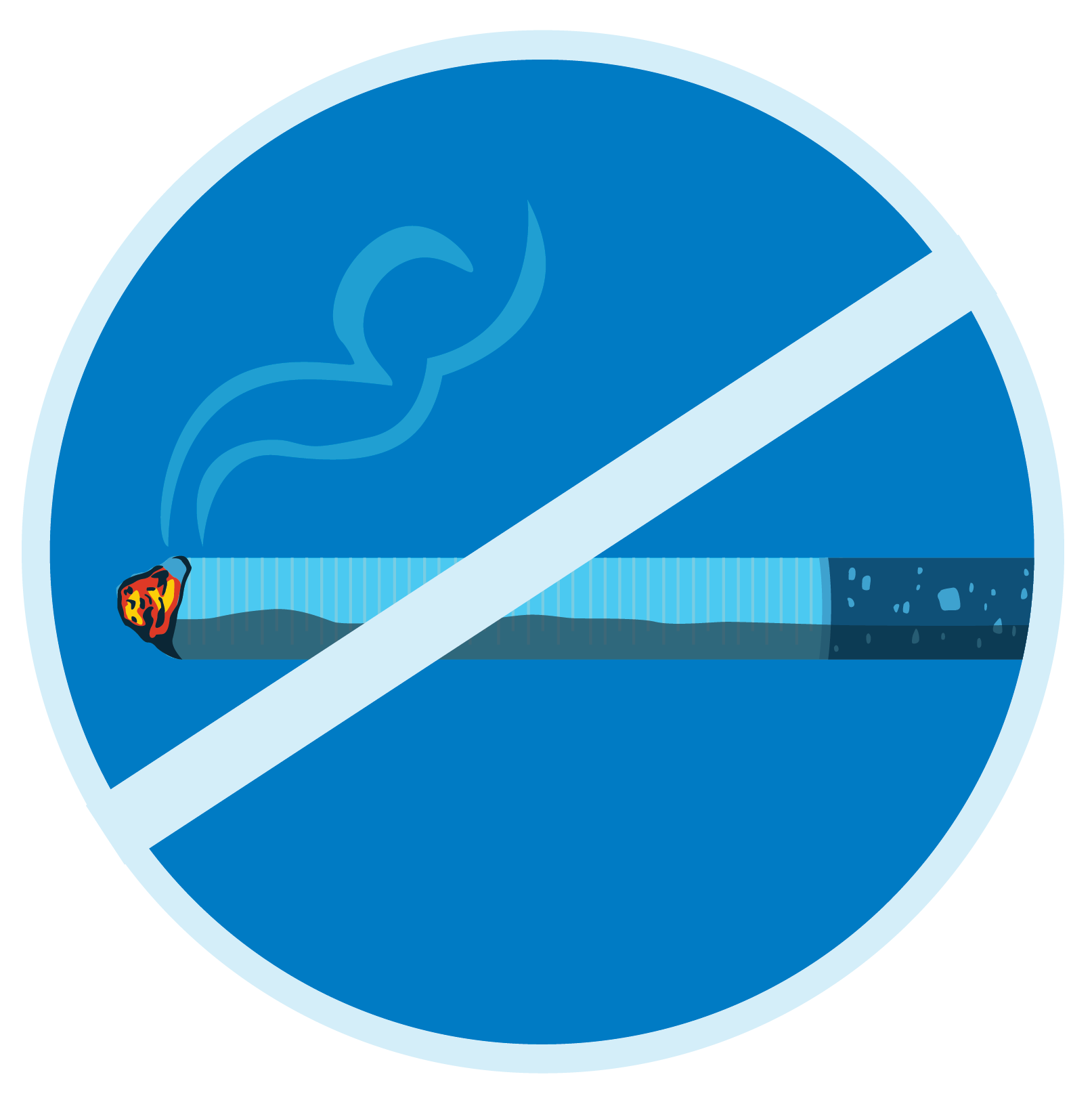 Tobacco no smoking icon.