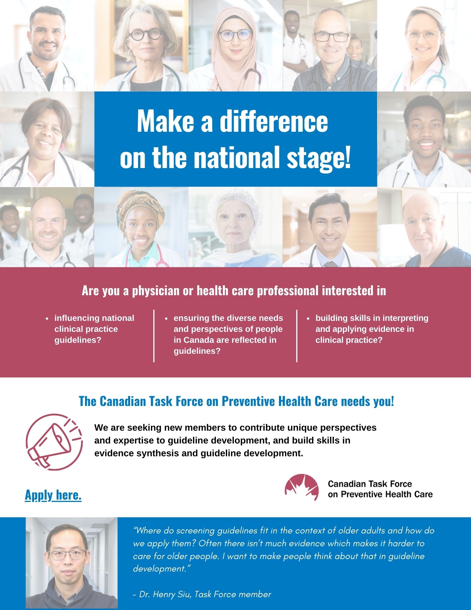 Make a difference on the national stage!