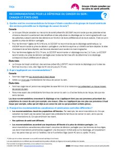 Thumbnail of Breast cancer screening recommendations: Canada and the United States document